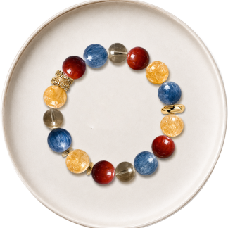 Vitality & Confidence · Fire & Sky Crystal Bracelet