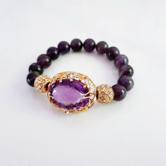 Amethyst Beaded Bracelet